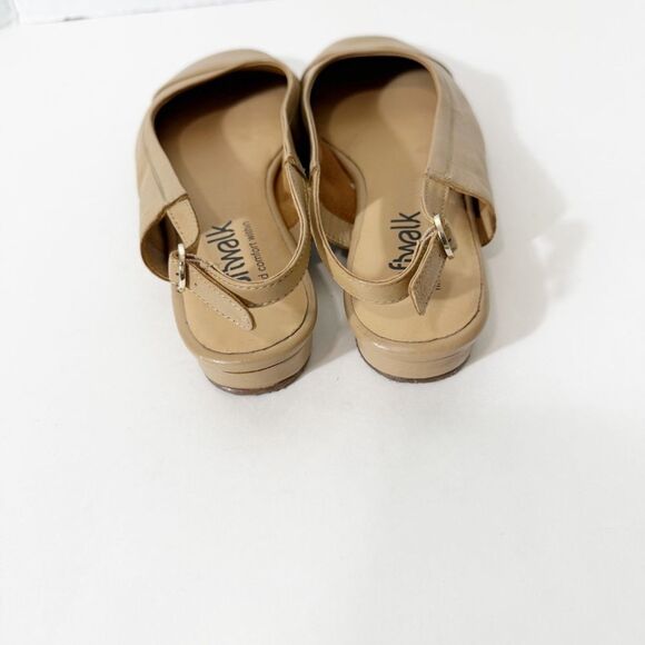 Softwalk Womens Vittoria Slingback Leather Nude Flat Comfort Shoes Size 8 Wide - Picture 5 of 6